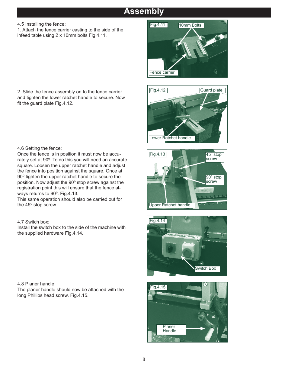 Assembly | RIKON Power Tools 25-010 User Manual | Page 8 / 26