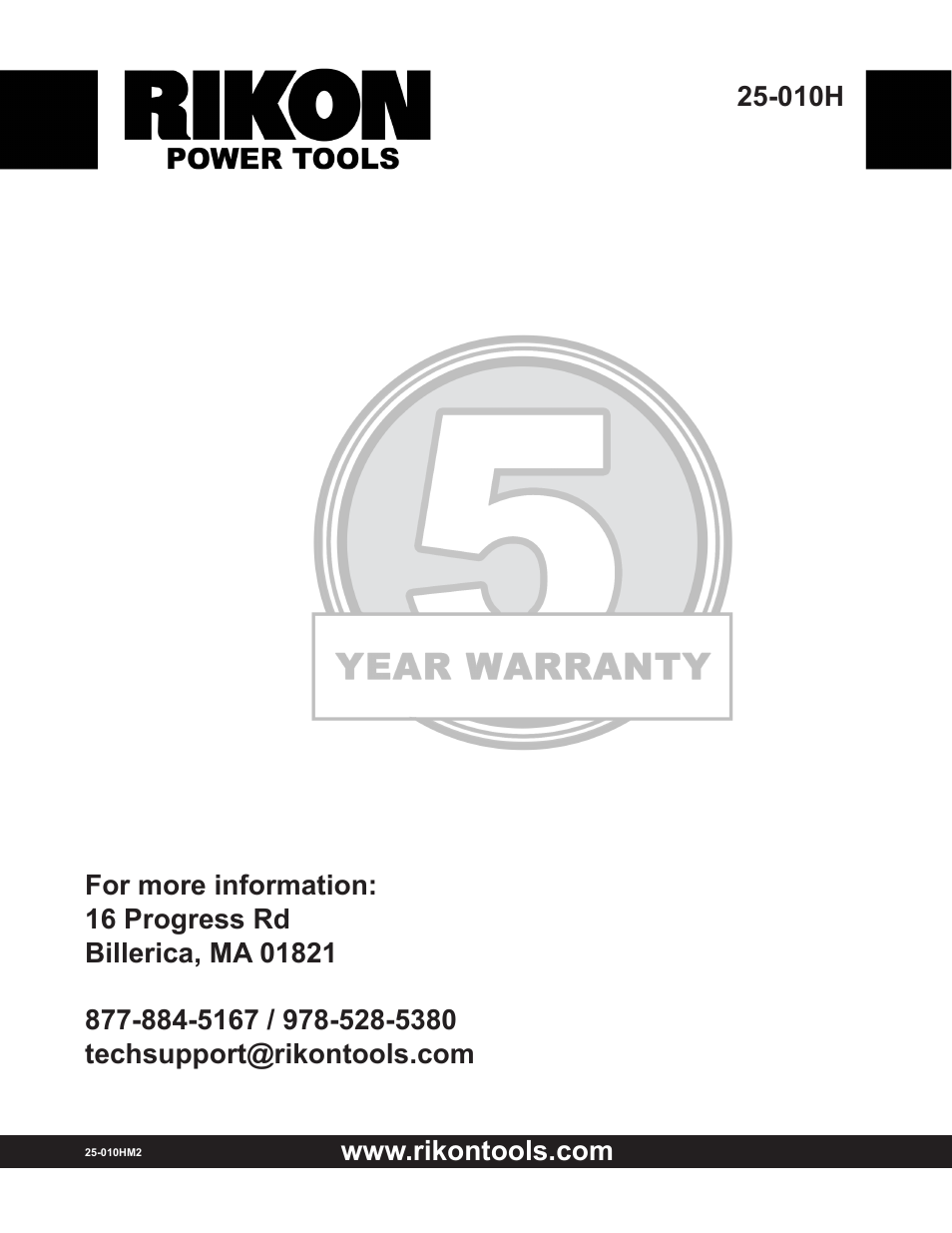 RIKON Power Tools 25-010H User Manual | Page 32 / 32