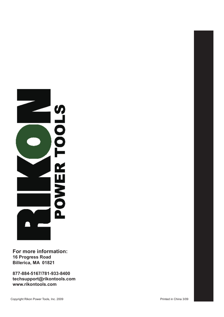 For more information | RIKON Power Tools 25-200 User Manual | Page 26 / 26
