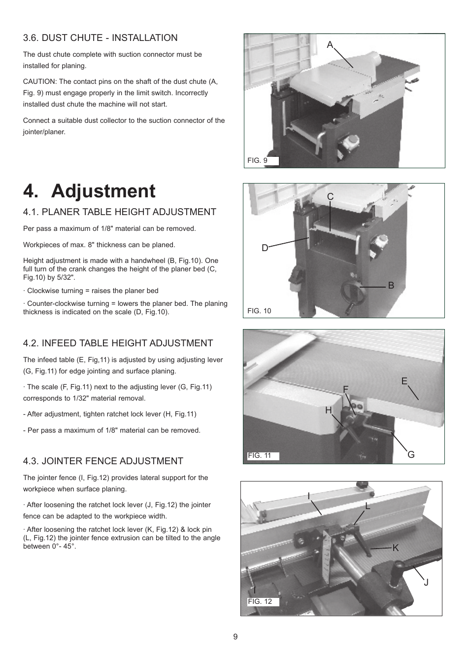 Adjustment | RIKON Power Tools 25-200 User Manual | Page 9 / 26