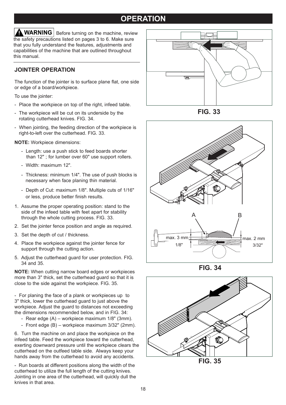 Operation | RIKON Power Tools 25-200H User Manual | Page 18 / 36
