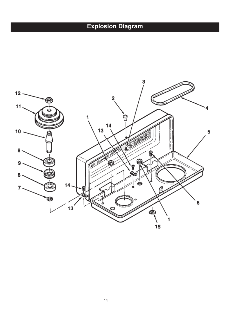 Explosion diagram | RIKON Power Tools 30-100 User Manual | Page 14 / 24
