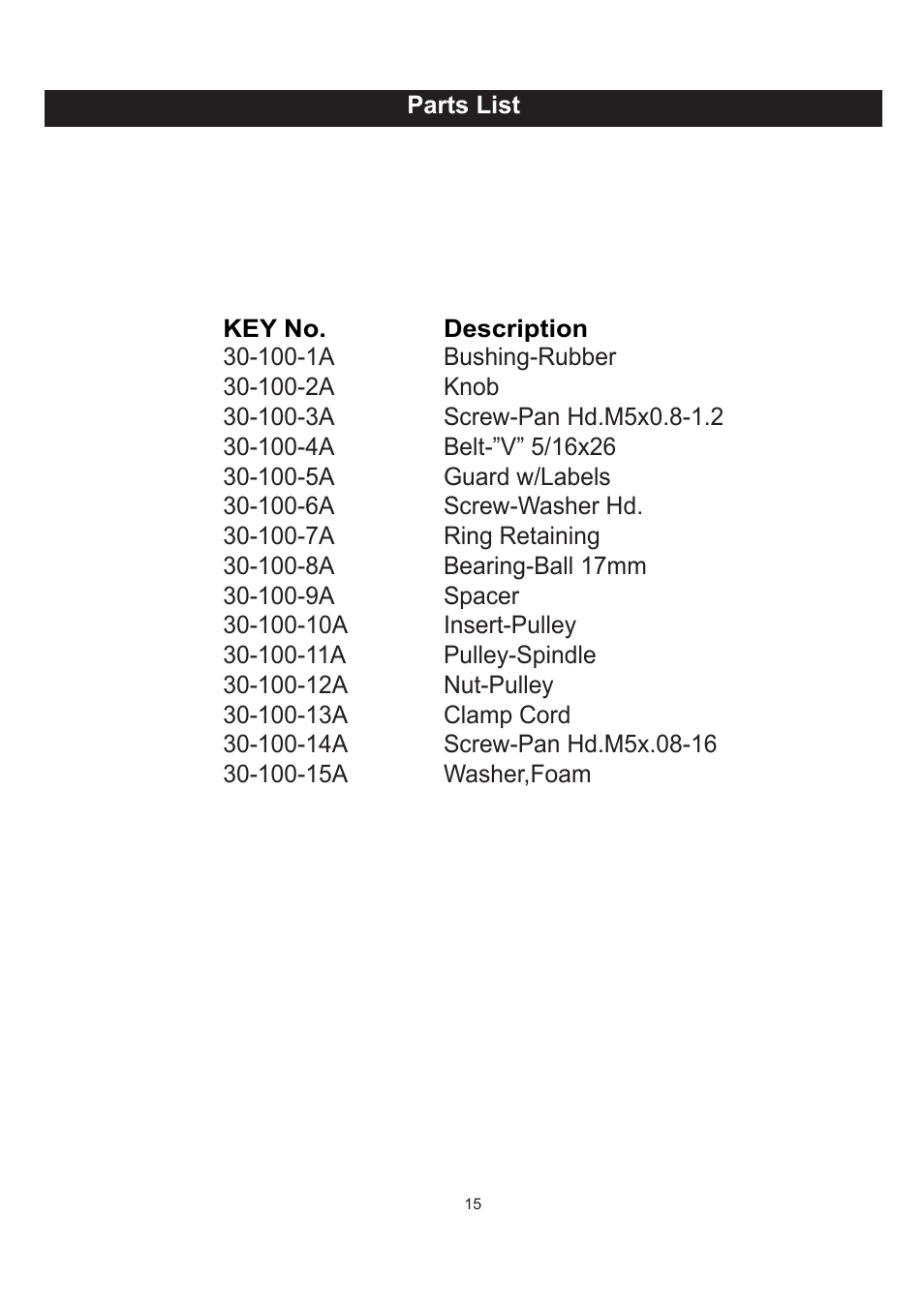 RIKON Power Tools 30-100 User Manual | Page 15 / 24