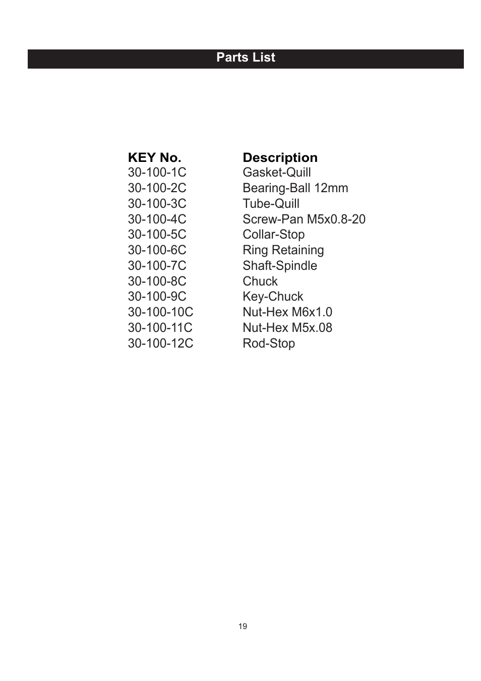 RIKON Power Tools 30-100 User Manual | Page 19 / 24