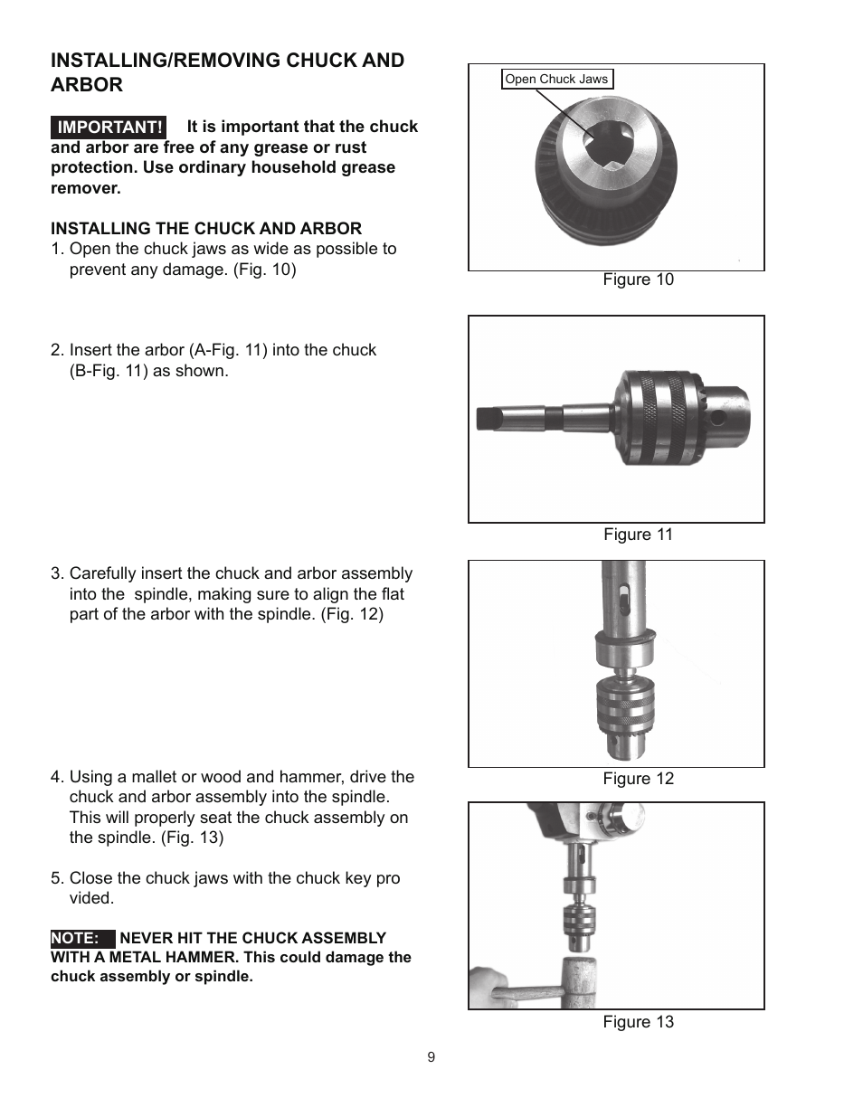 RIKON Power Tools 30-120 User Manual | Page 9 / 20