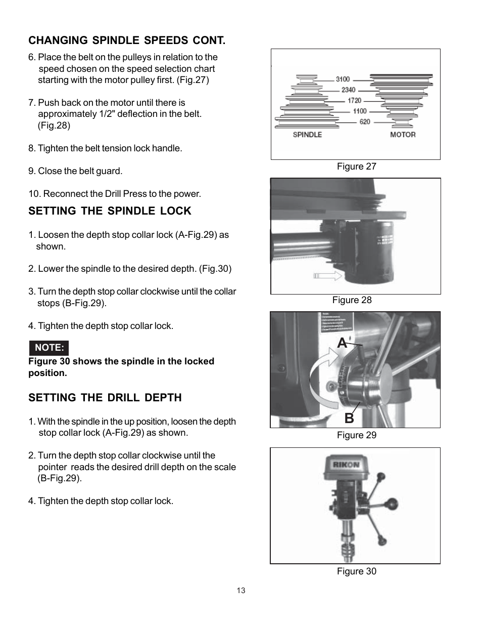 RIKON Power Tools 30-140 User Manual | Page 13 / 21