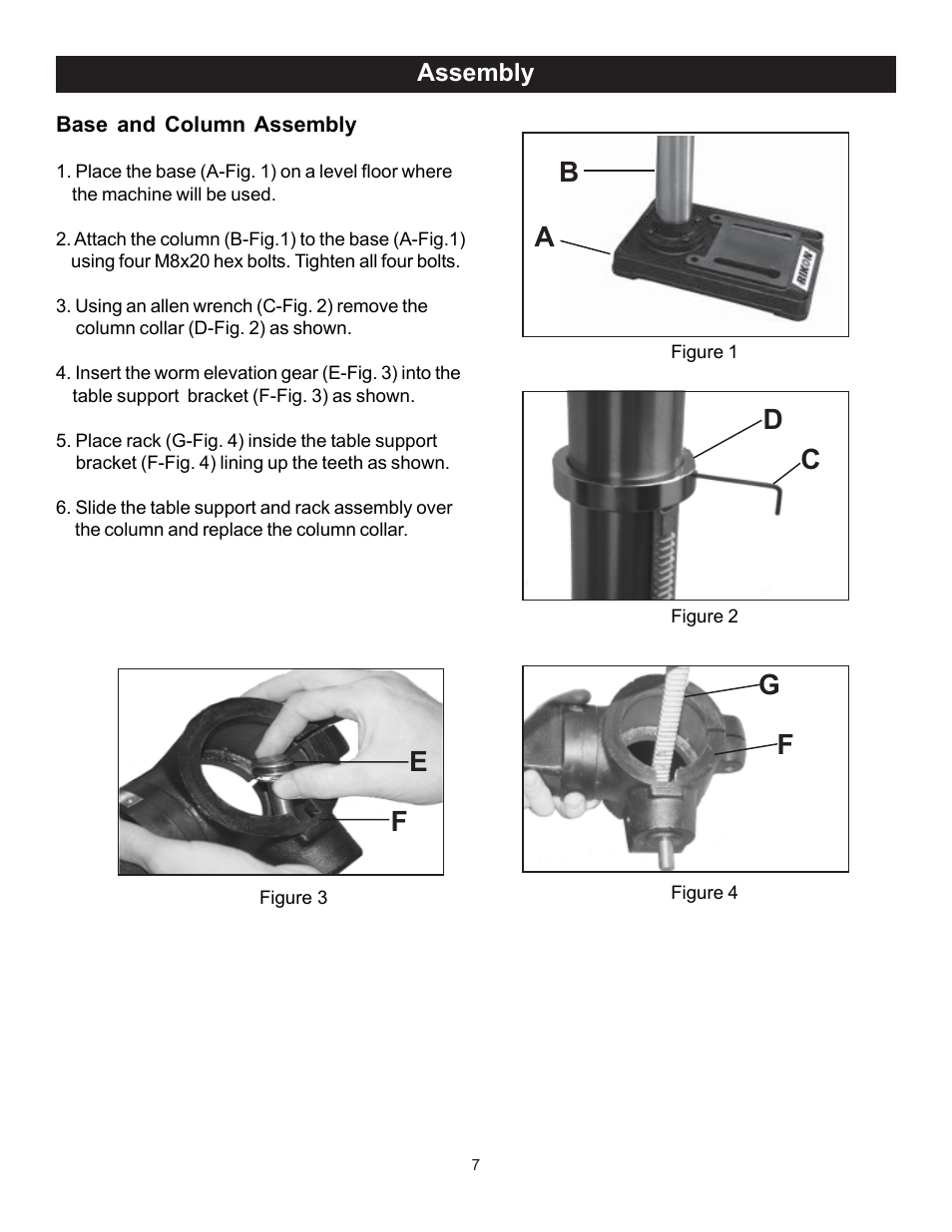 Fg e f | RIKON Power Tools 30-140 User Manual | Page 7 / 21