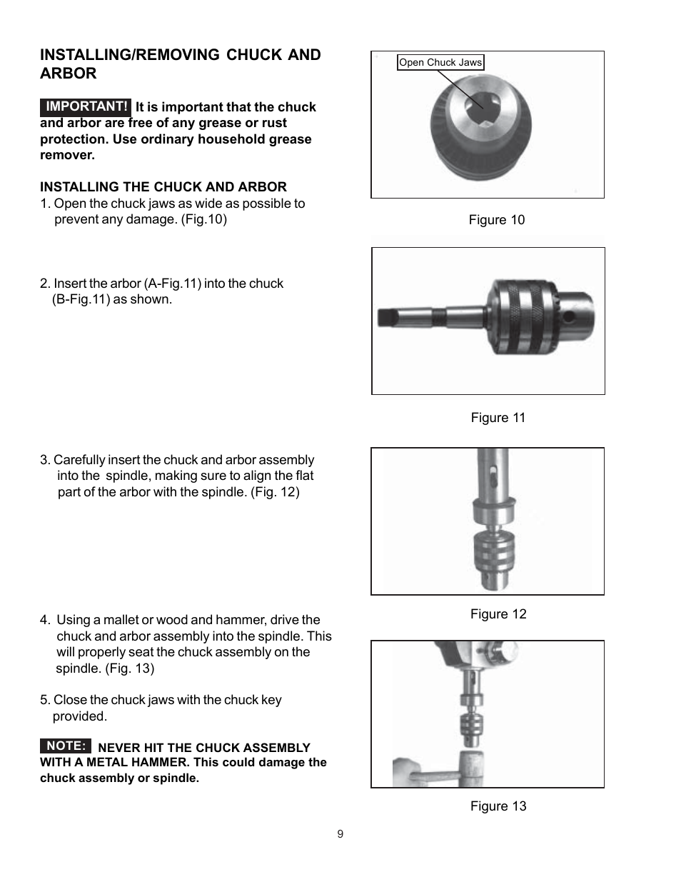 RIKON Power Tools 30-140 User Manual | Page 9 / 21