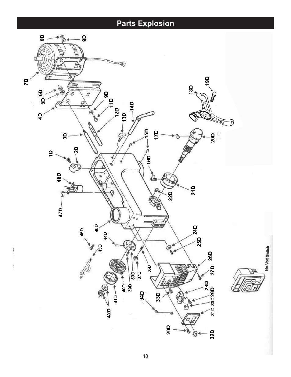 Parts explosion | RIKON Power Tools 30-240 User Manual | Page 18 / 22