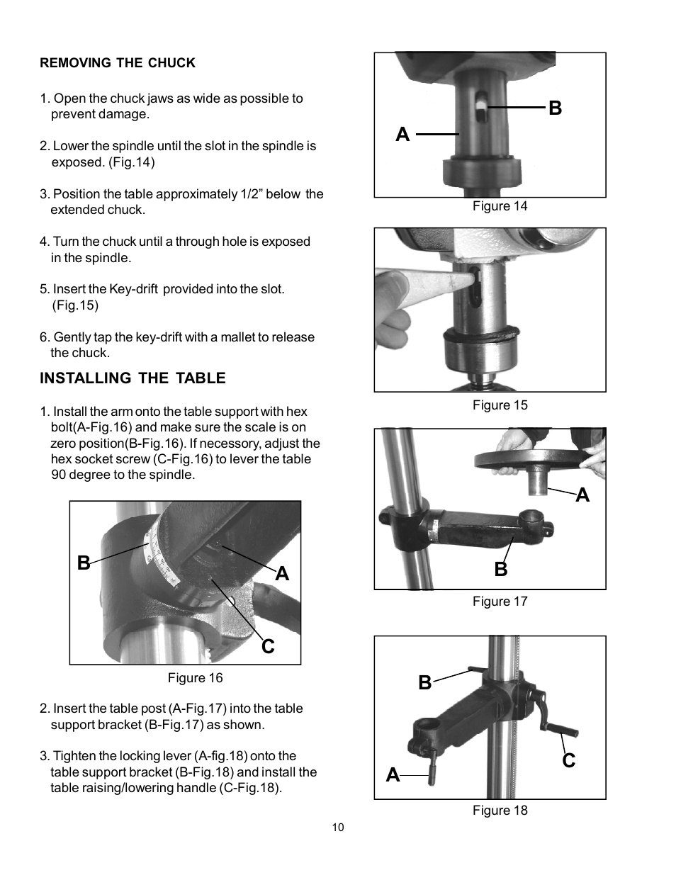 Ac b b a, Ab c | RIKON Power Tools 30-251 User Manual | Page 10 / 21