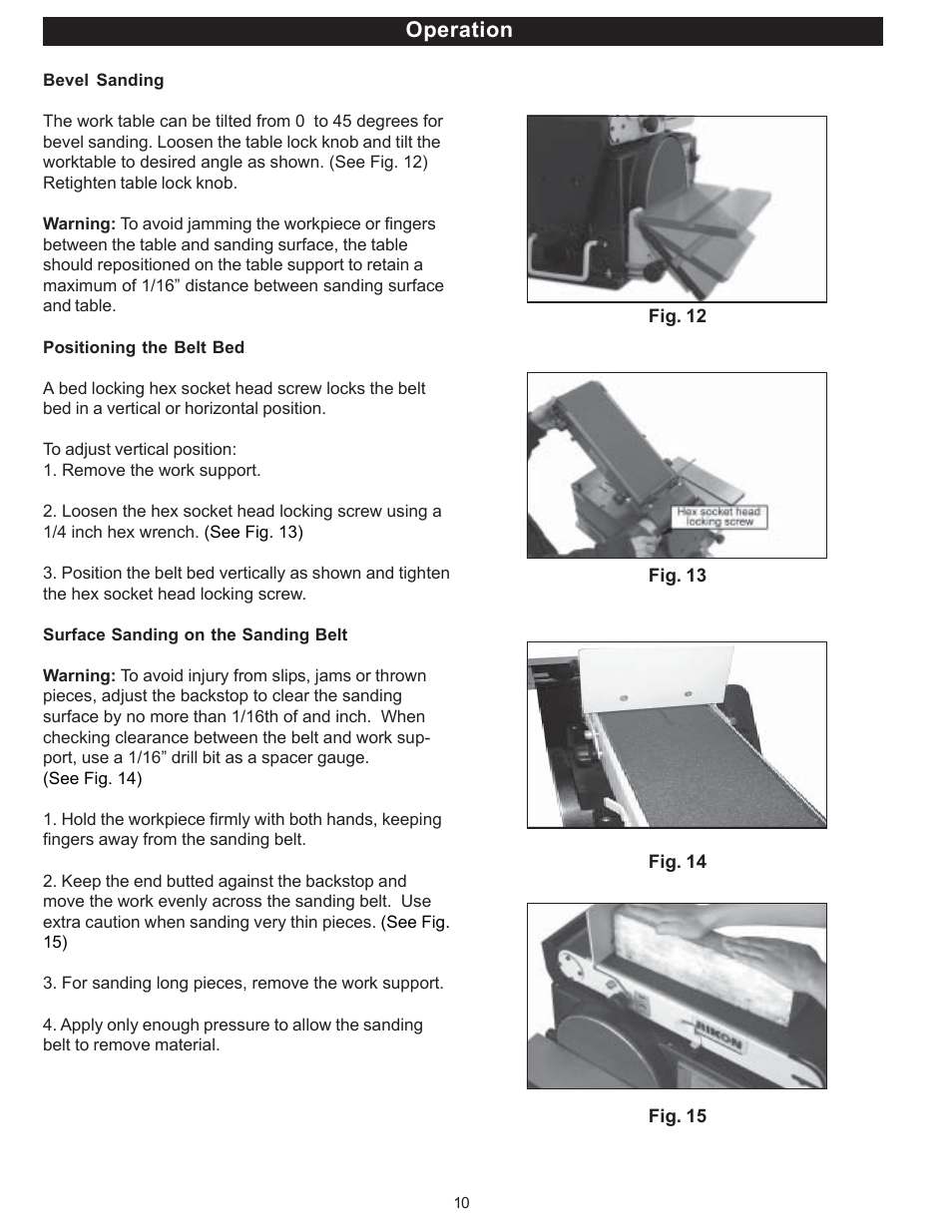 Operation | RIKON Power Tools 50-120 User Manual | Page 10 / 18