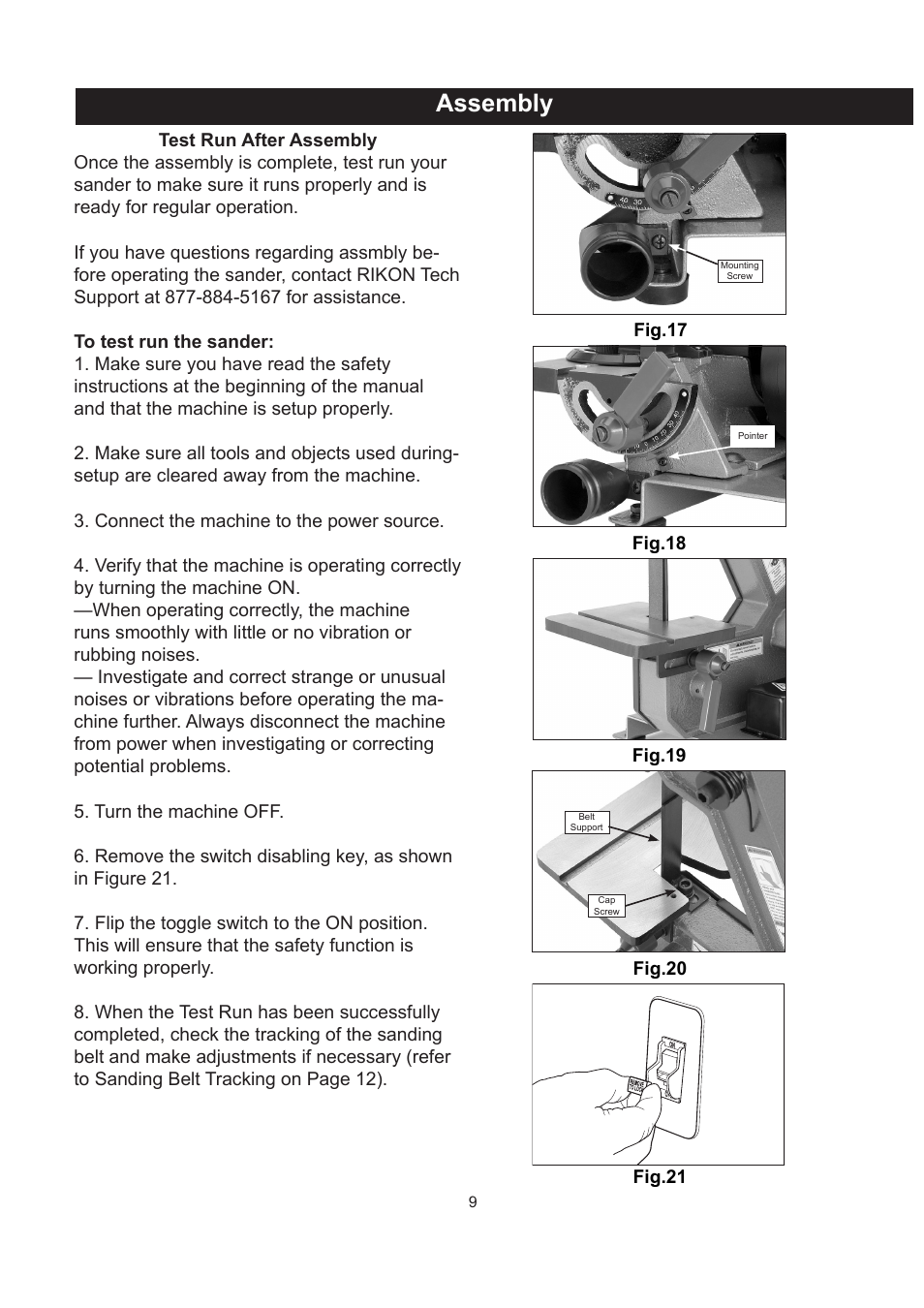 Assembly | RIKON Power Tools 50-142 User Manual | Page 9 / 24
