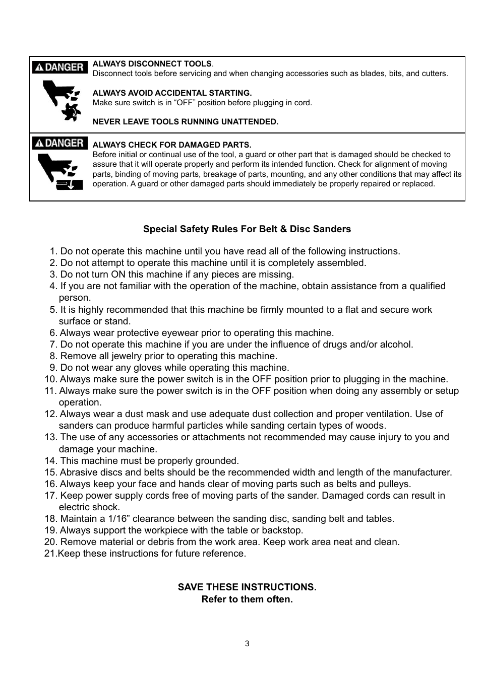 RIKON Power Tools 50-150 User Manual | Page 3 / 18