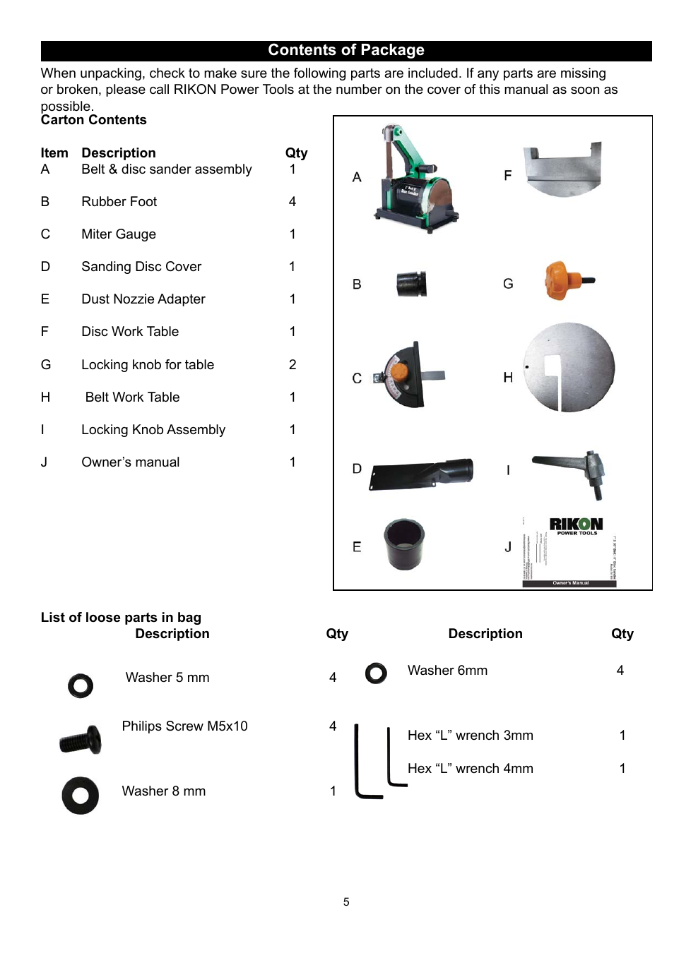 RIKON Power Tools 50-150 User Manual | Page 5 / 18