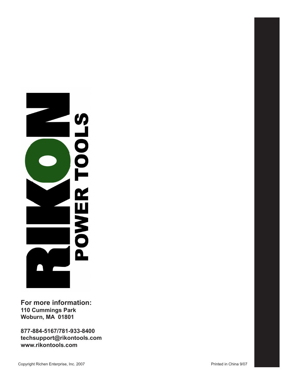 For more information | RIKON Power Tools 51-200 User Manual | Page 14 / 14