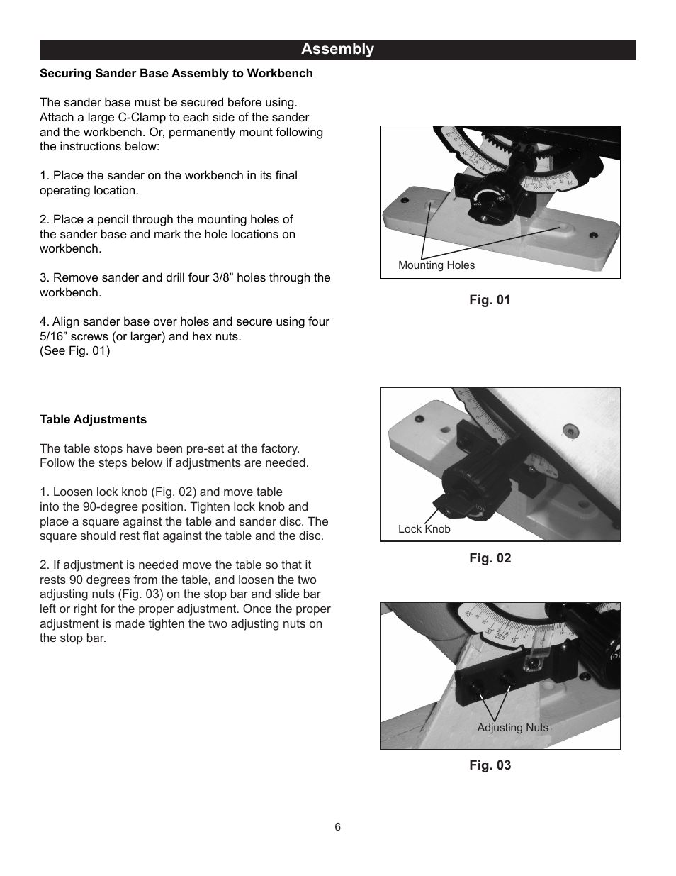 Assembly | RIKON Power Tools 51-200 User Manual | Page 6 / 14