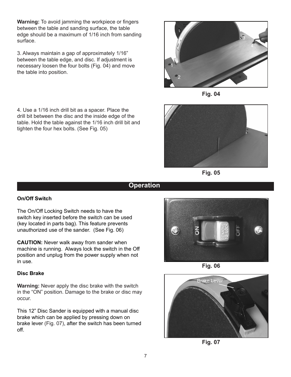 Operation | RIKON Power Tools 51-200 User Manual | Page 7 / 14