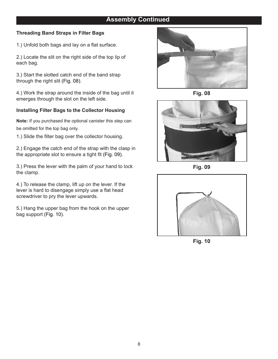 Assembly continued | RIKON Power Tools 60-100 User Manual | Page 8 / 16