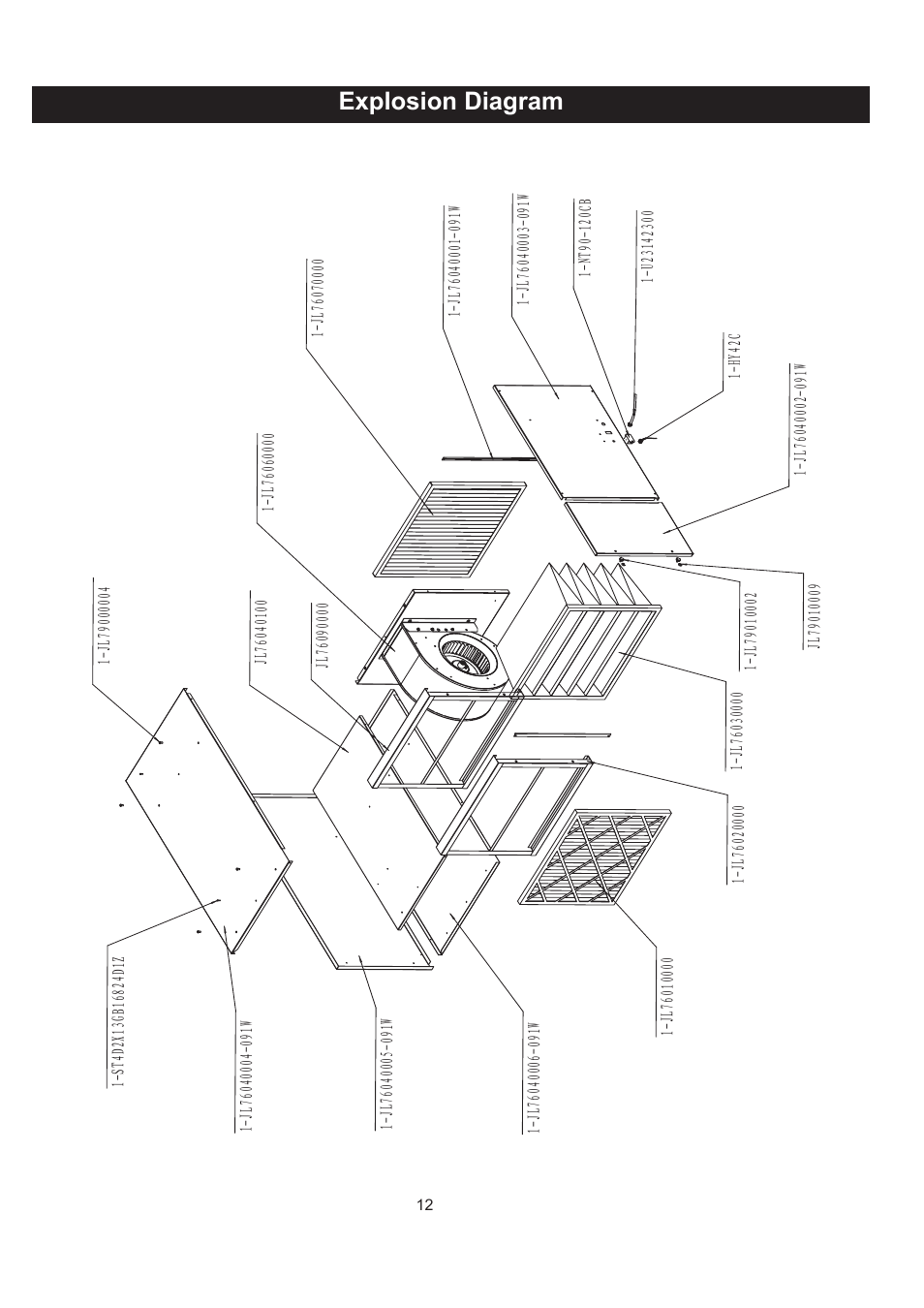 Explosion diagram | RIKON Power Tools 61-2400 User Manual | Page 12 / 18