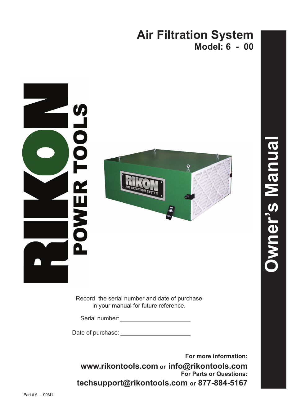 RIKON Power Tools 62-100 User Manual | 16 pages