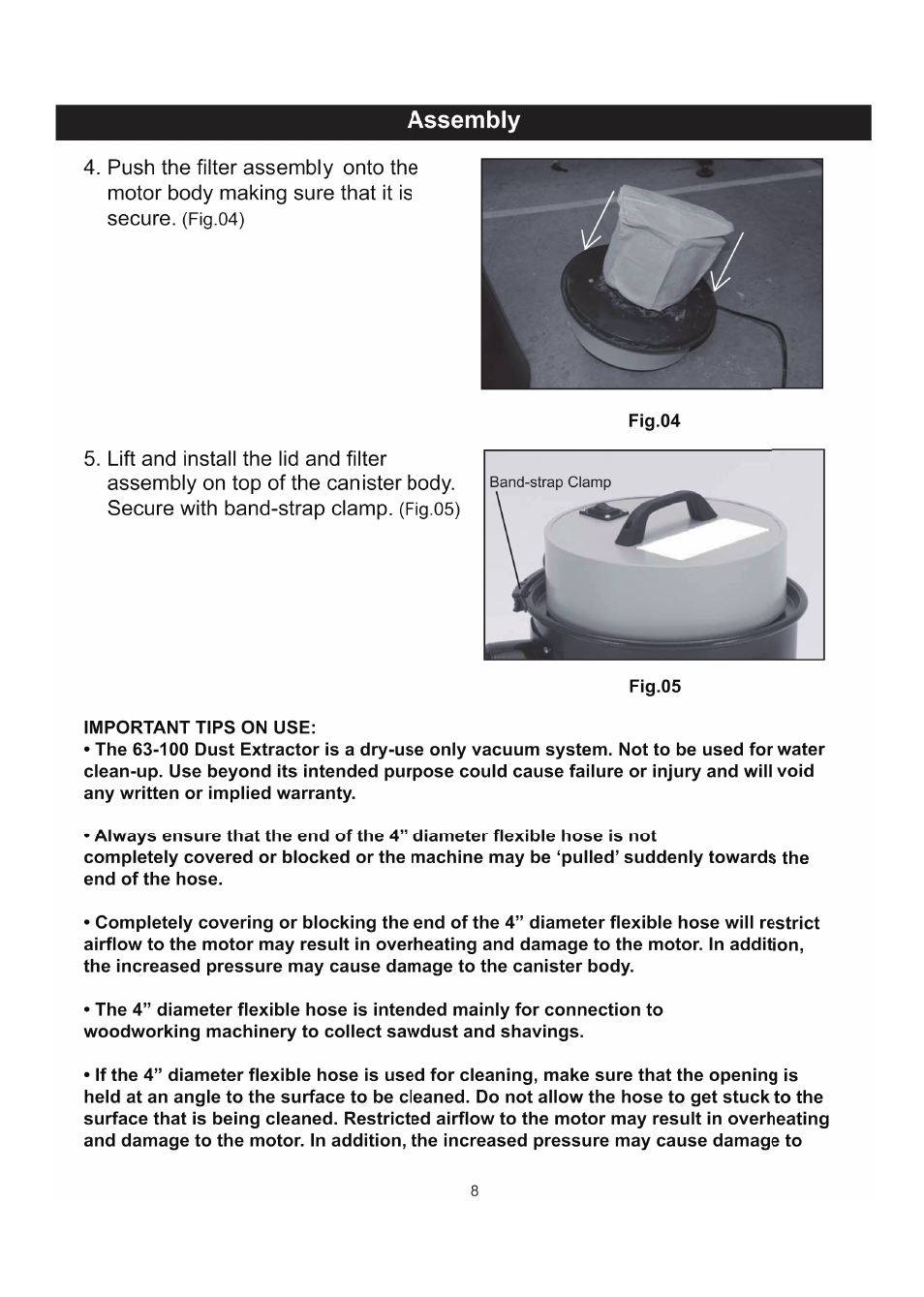RIKON Power Tools 63-100 User Manual | Page 8 / 16