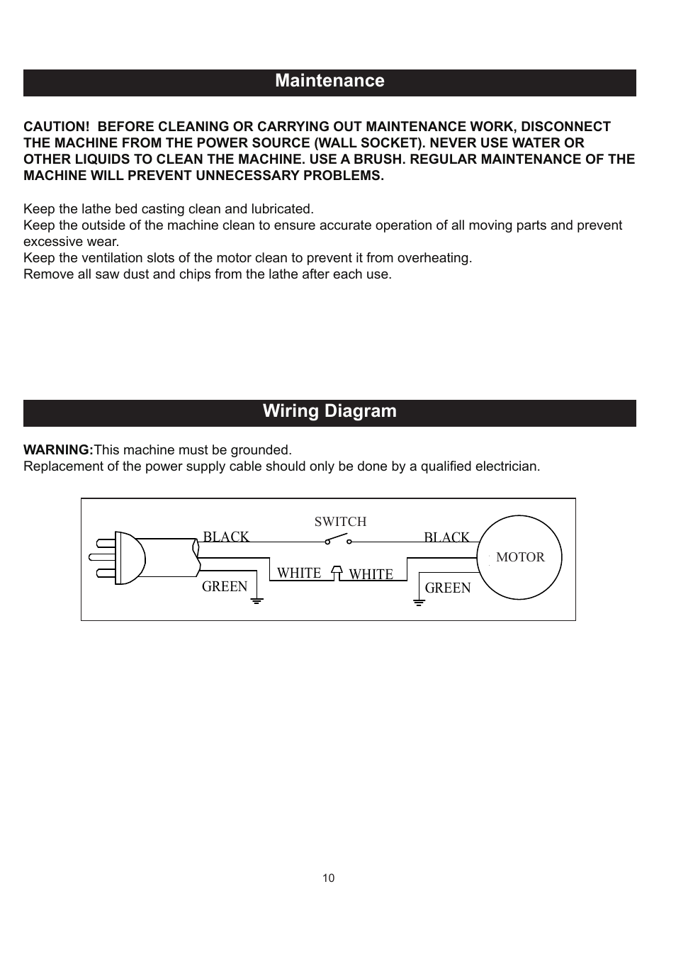 Jmwl1202, Wiring dlagram | RIKON Power Tools 70-050 User Manual | Page 10 / 16