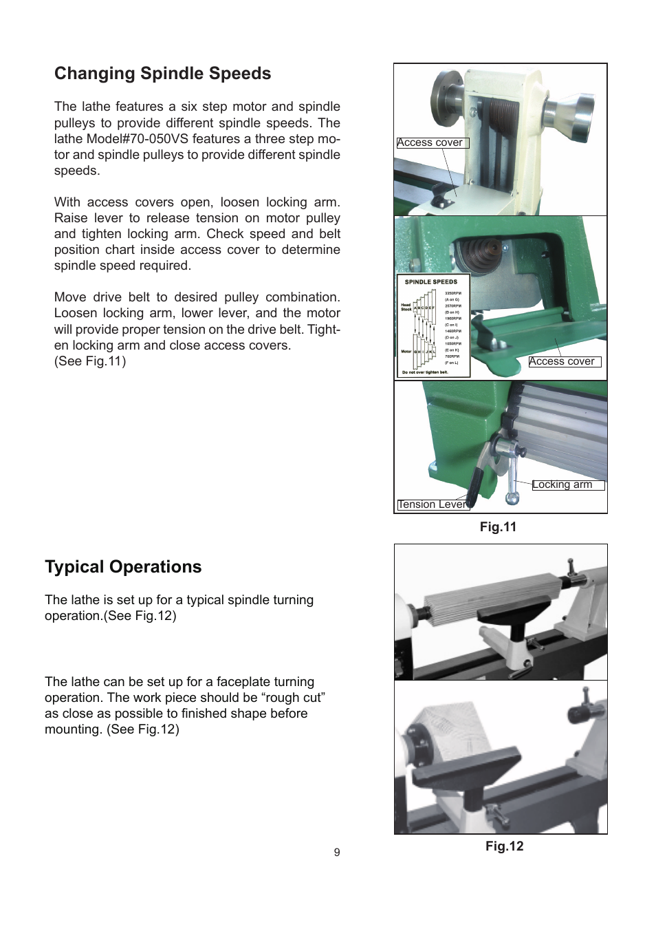 Maintenance, Indexing/spindle lock, Fig.16 fig.17 | RIKON Power Tools 70-050 User Manual | Page 9 / 16