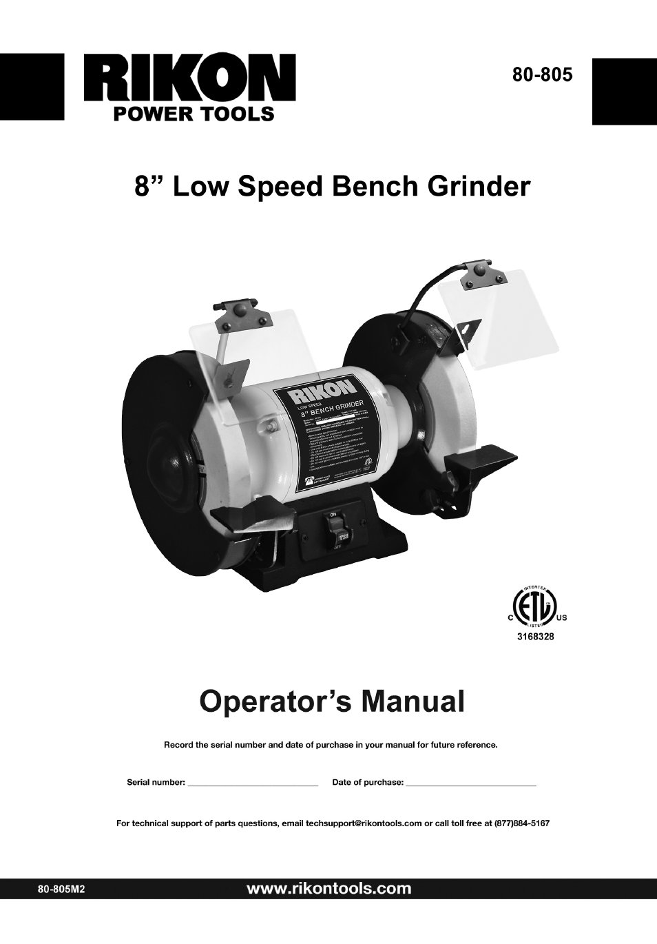 RIKON Power Tools 80-805 User Manual | 22 pages