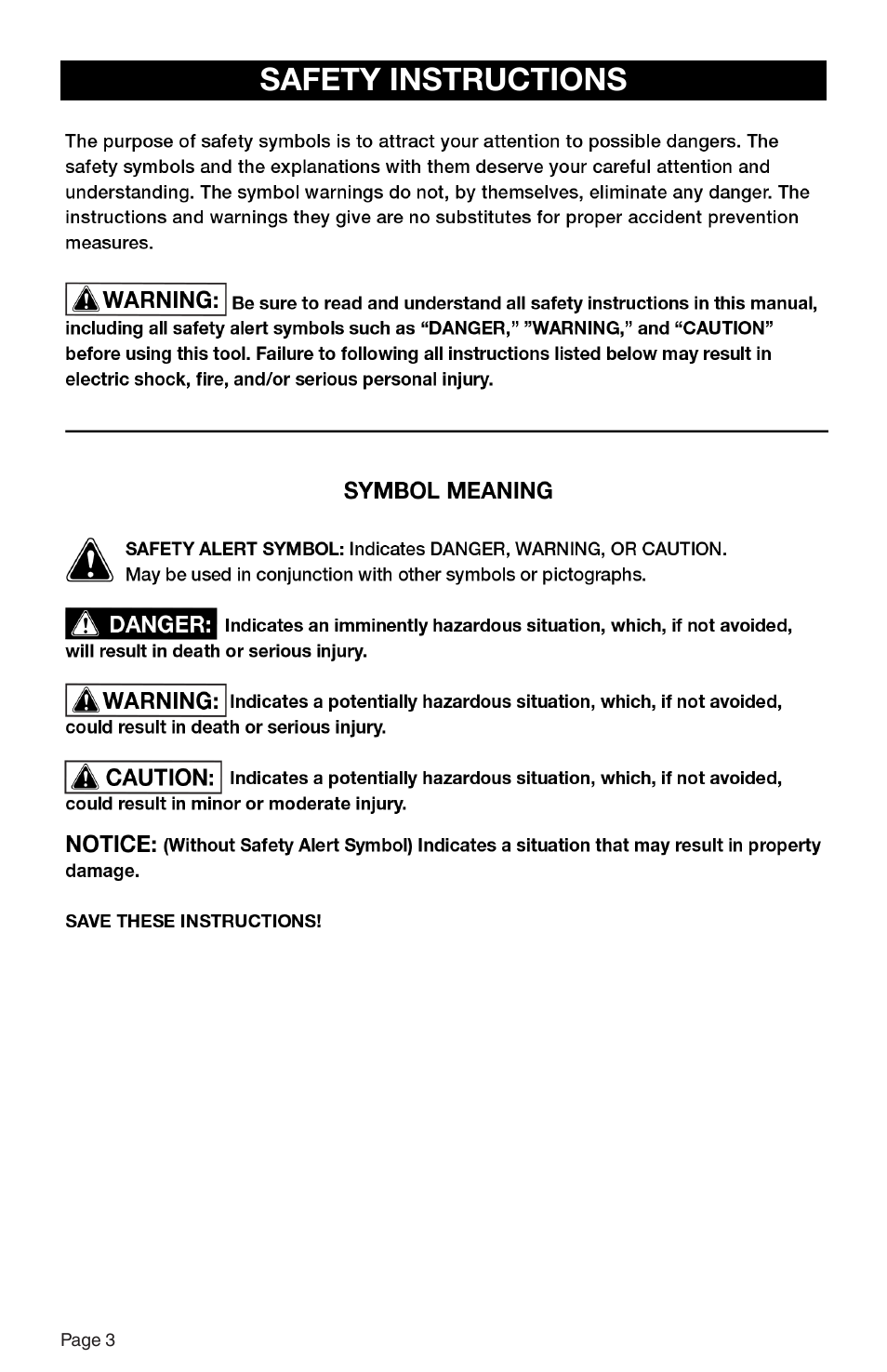 Safety instructions | RIKON Power Tools 80-805 User Manual | Page 4 / 22