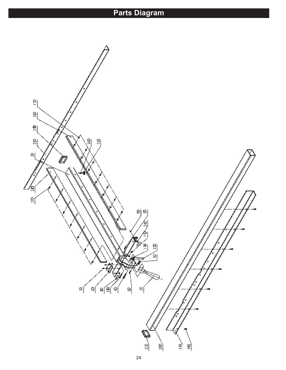 Parts diagram | RIKON Power Tools 10-050 User Manual | Page 24 / 27