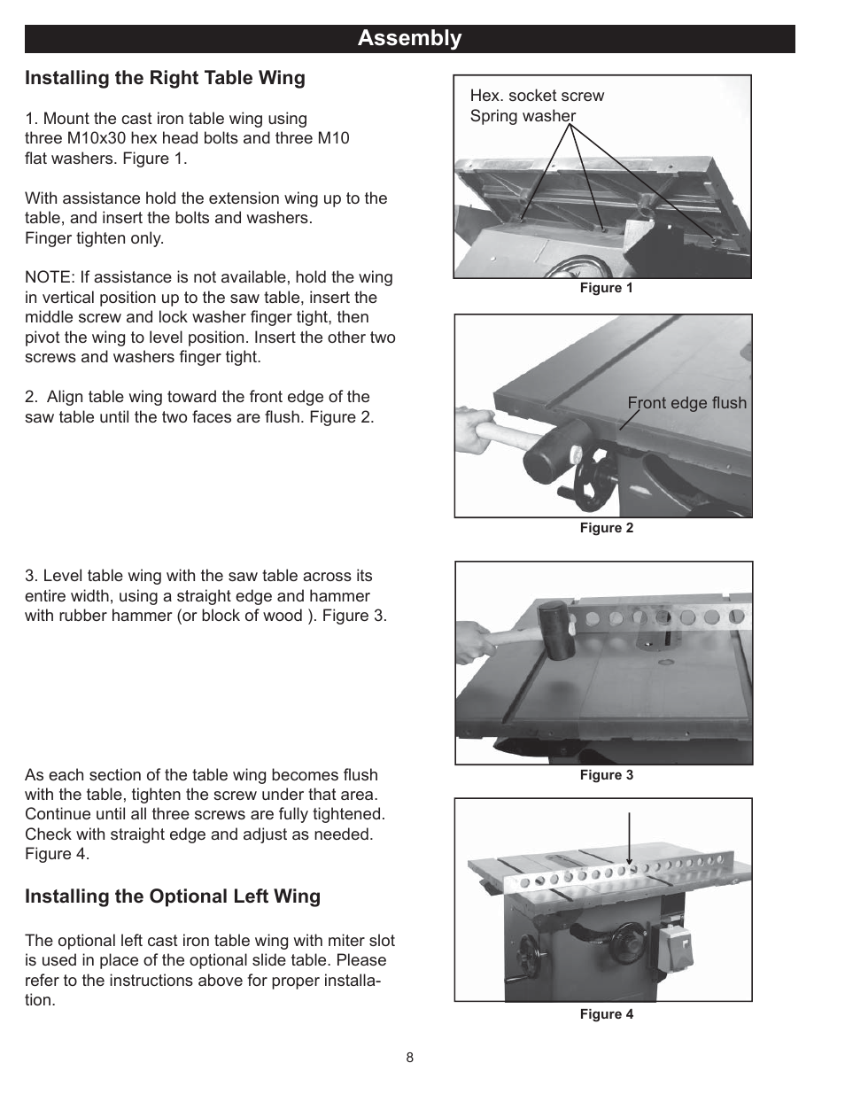 Assembly | RIKON Power Tools 10-050 User Manual | Page 8 / 27