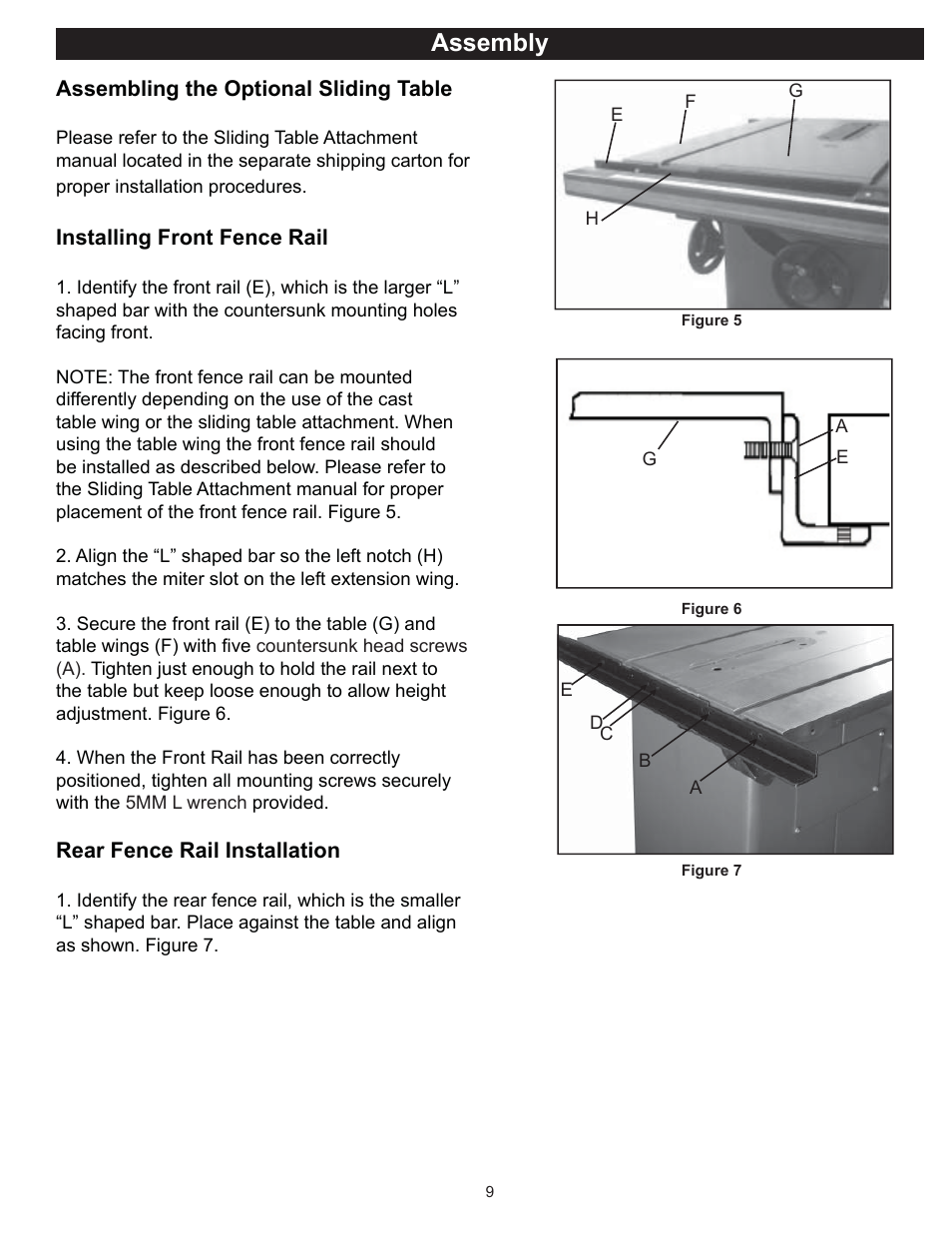 Assembly | RIKON Power Tools 10-050 User Manual | Page 9 / 27