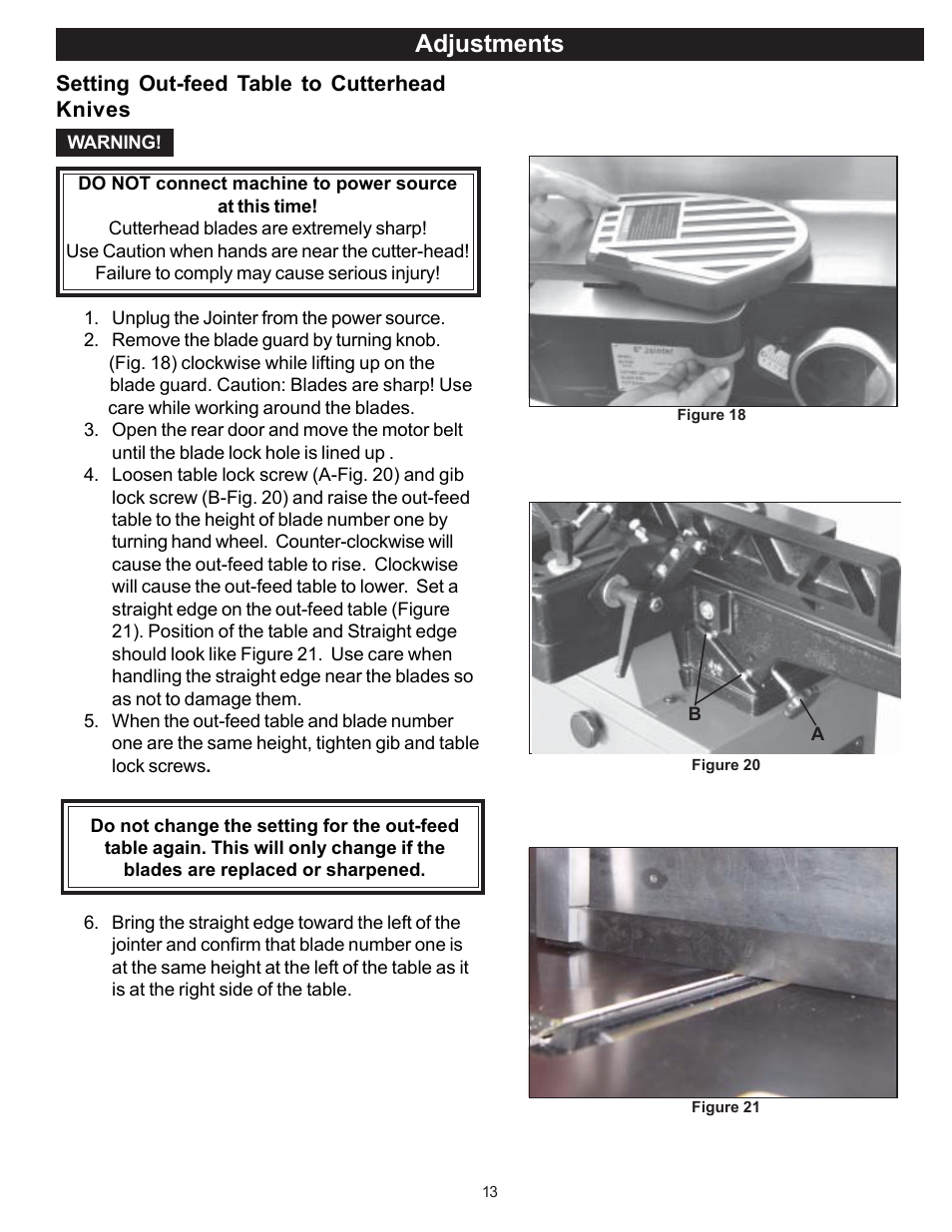 Adjustments | RIKON Power Tools 20-100 User Manual | Page 13 / 32