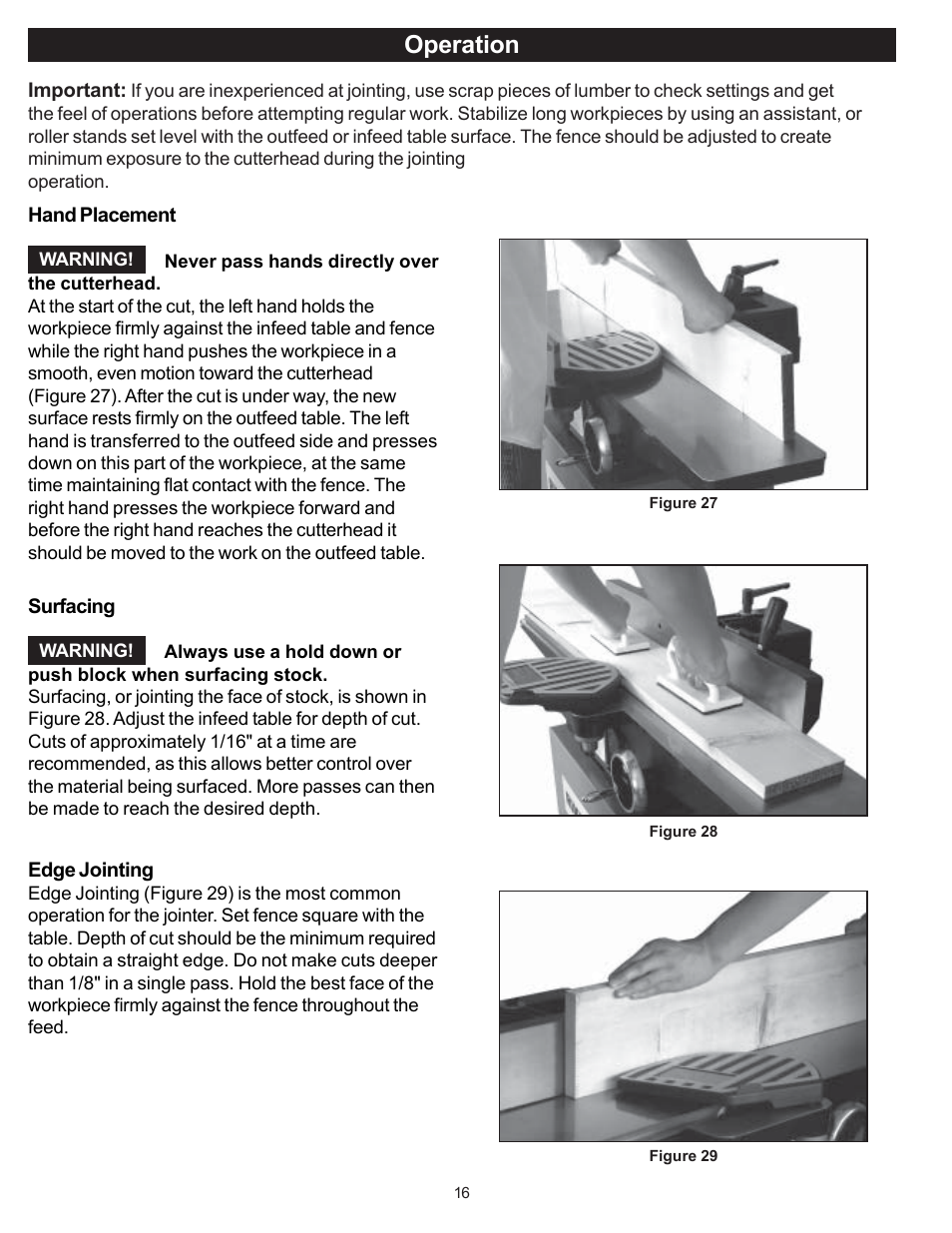 Operation | RIKON Power Tools 20-100 User Manual | Page 16 / 32