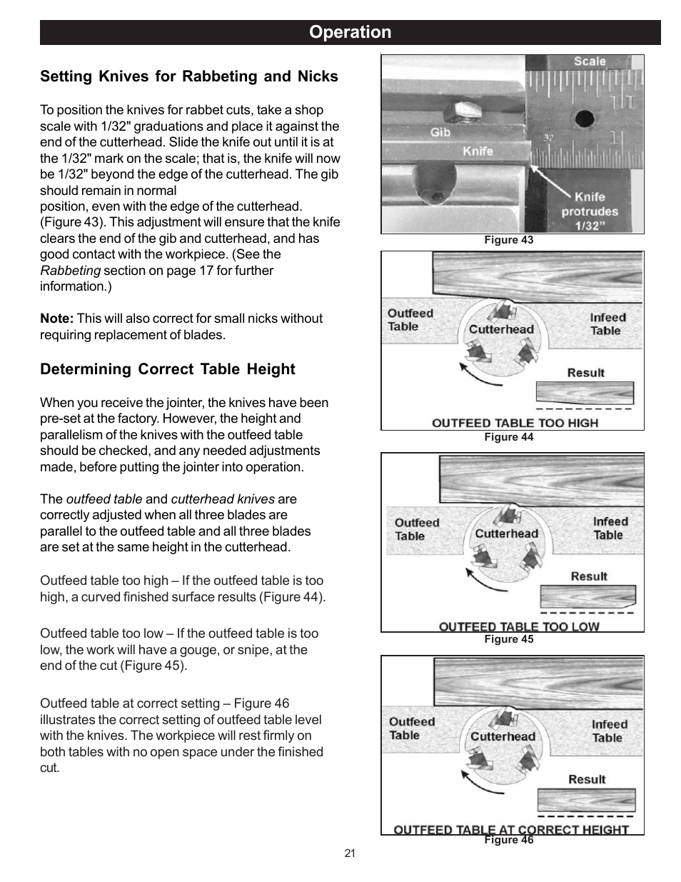 Operation | RIKON Power Tools 20-100 User Manual | Page 21 / 32