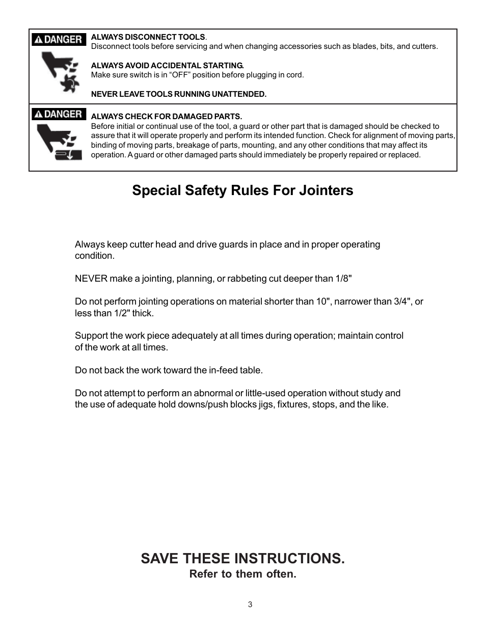 RIKON Power Tools 20-100 User Manual | Page 3 / 32