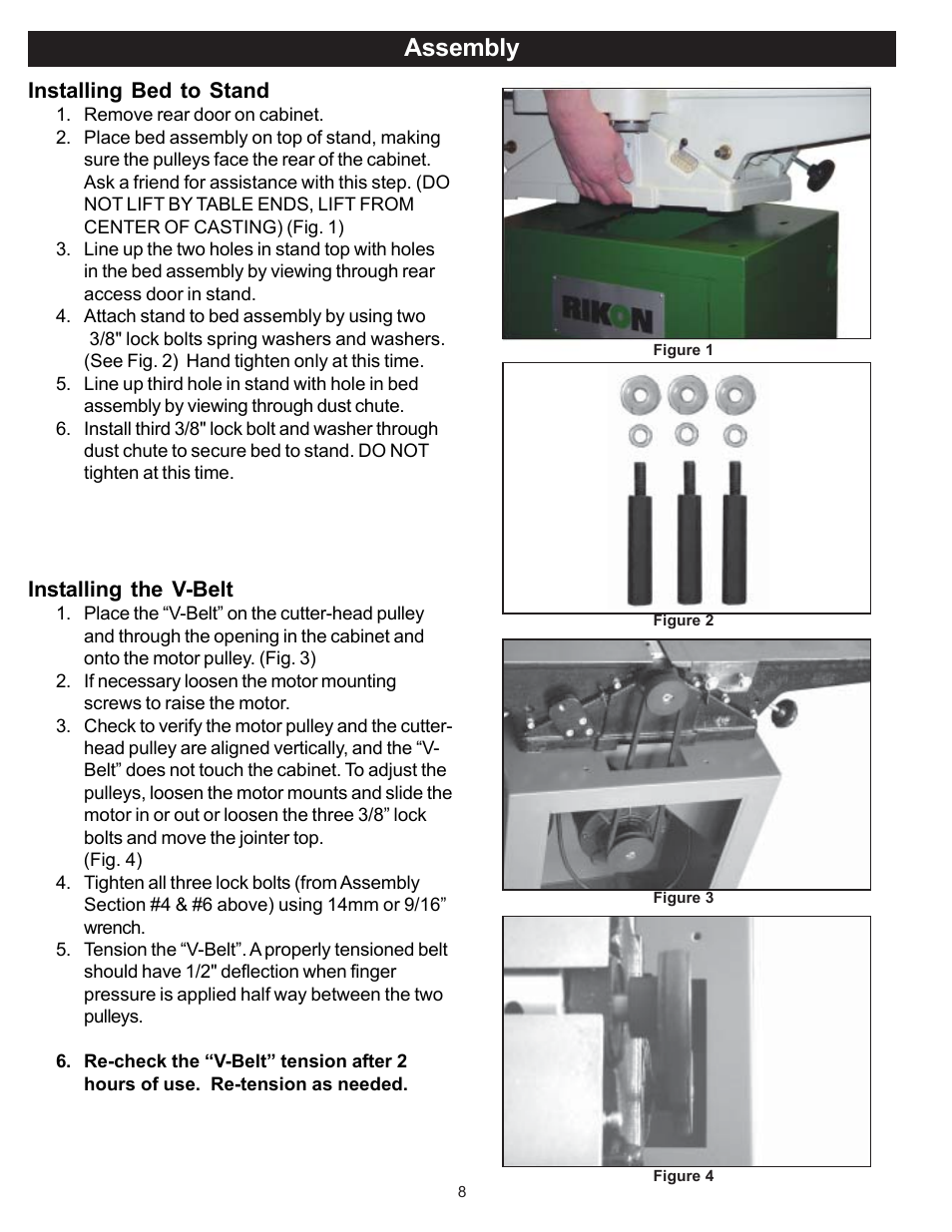 Assembly | RIKON Power Tools 20-100 User Manual | Page 8 / 32