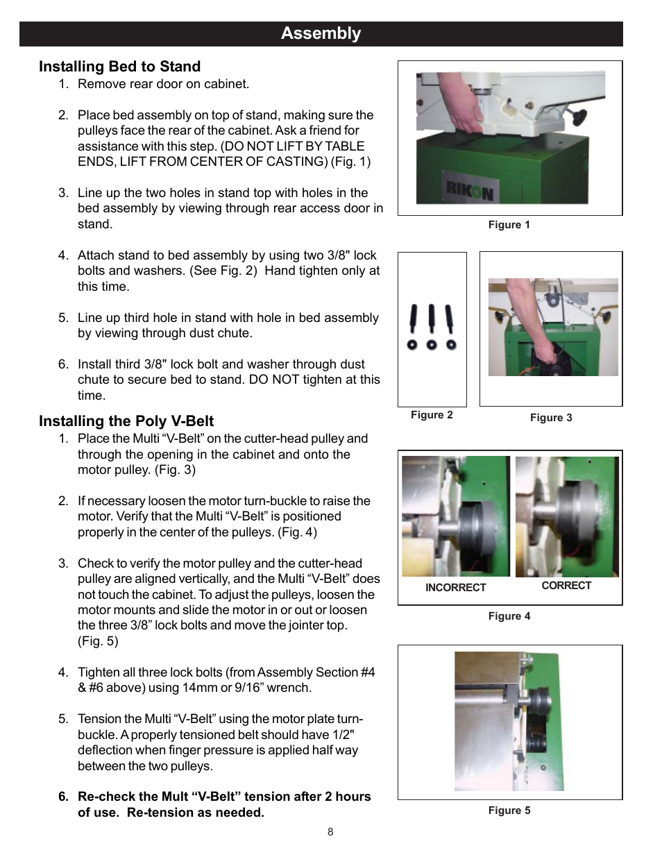 Assembly | RIKON Power Tools 20-110 User Manual | Page 8 / 26