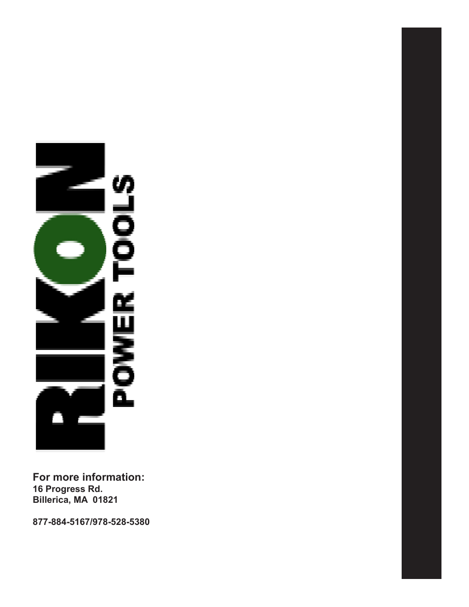 RIKON Power Tools 50-110 User Manual | Page 16 / 16