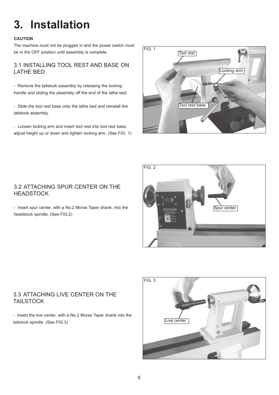 Installation | RIKON Power Tools 70-200EVS User Manual | Page 6 / 16