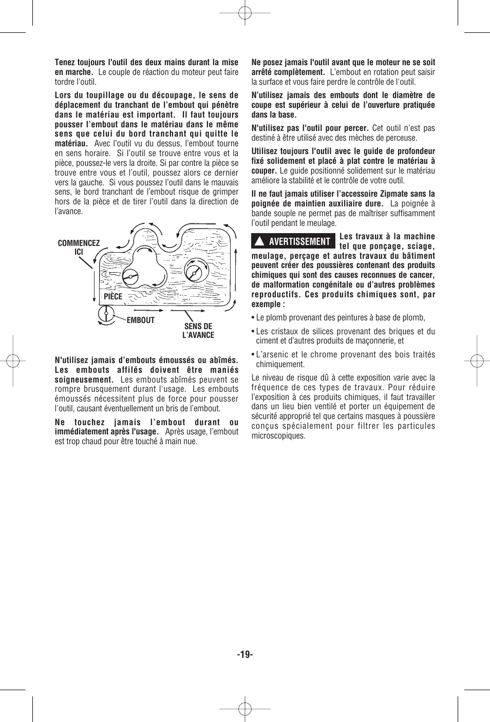 RotoZip RZ25 User Manual | Page 19 / 48