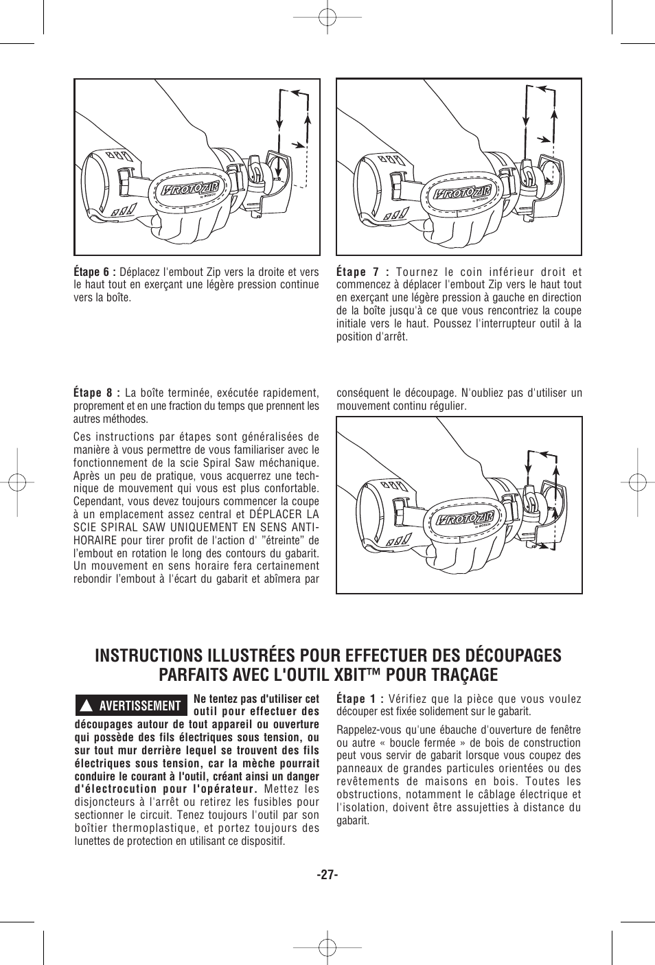 RotoZip RZ25 User Manual | Page 27 / 48