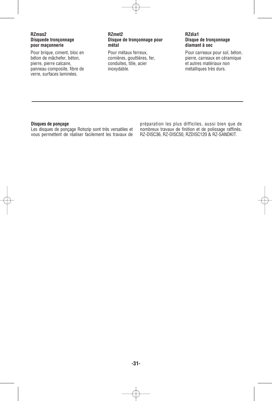 RotoZip RZ25 User Manual | Page 31 / 48