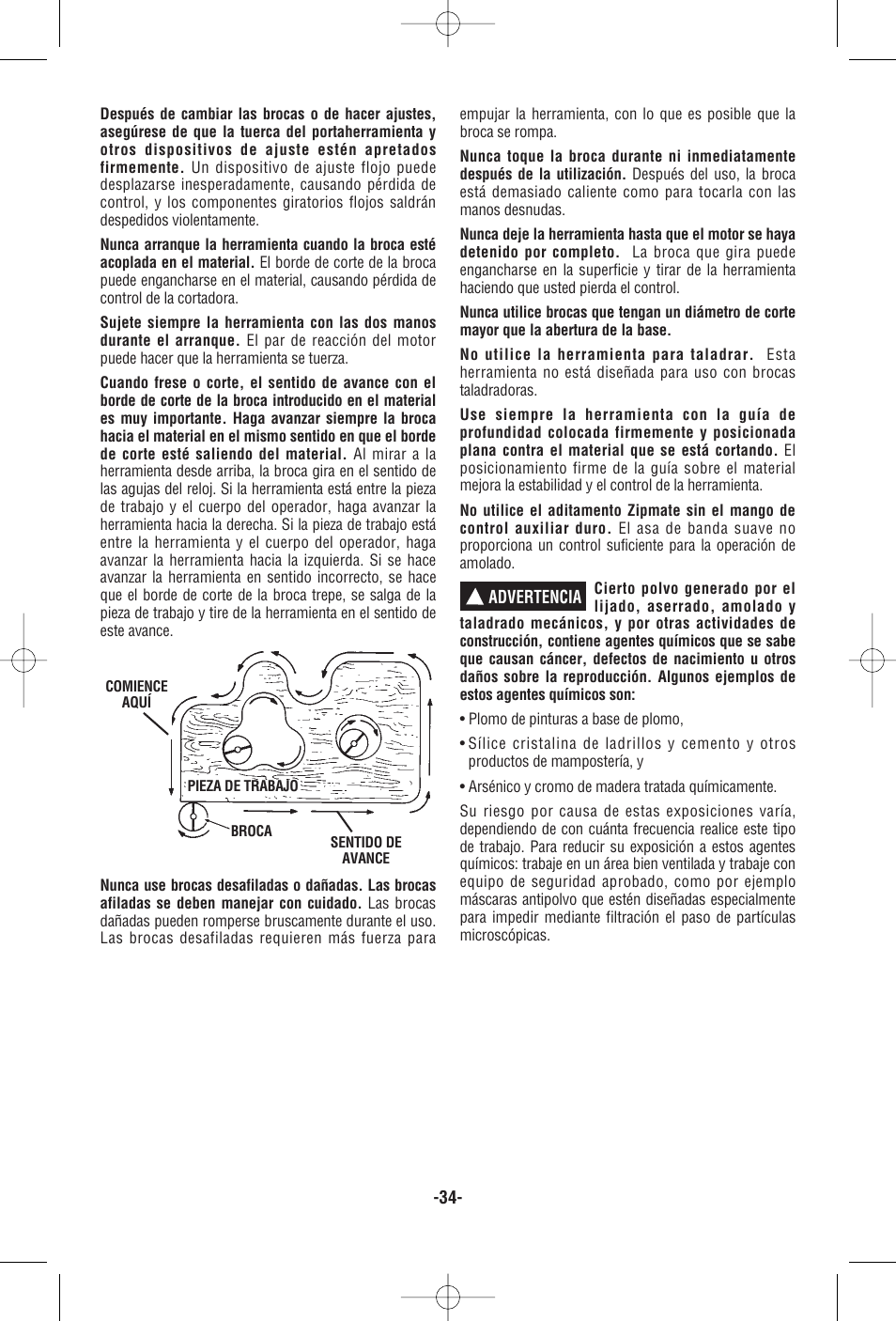 RotoZip RZ25 User Manual | Page 34 / 48