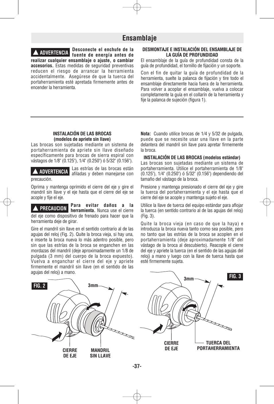 Ensamblaje | RotoZip RZ25 User Manual | Page 37 / 48