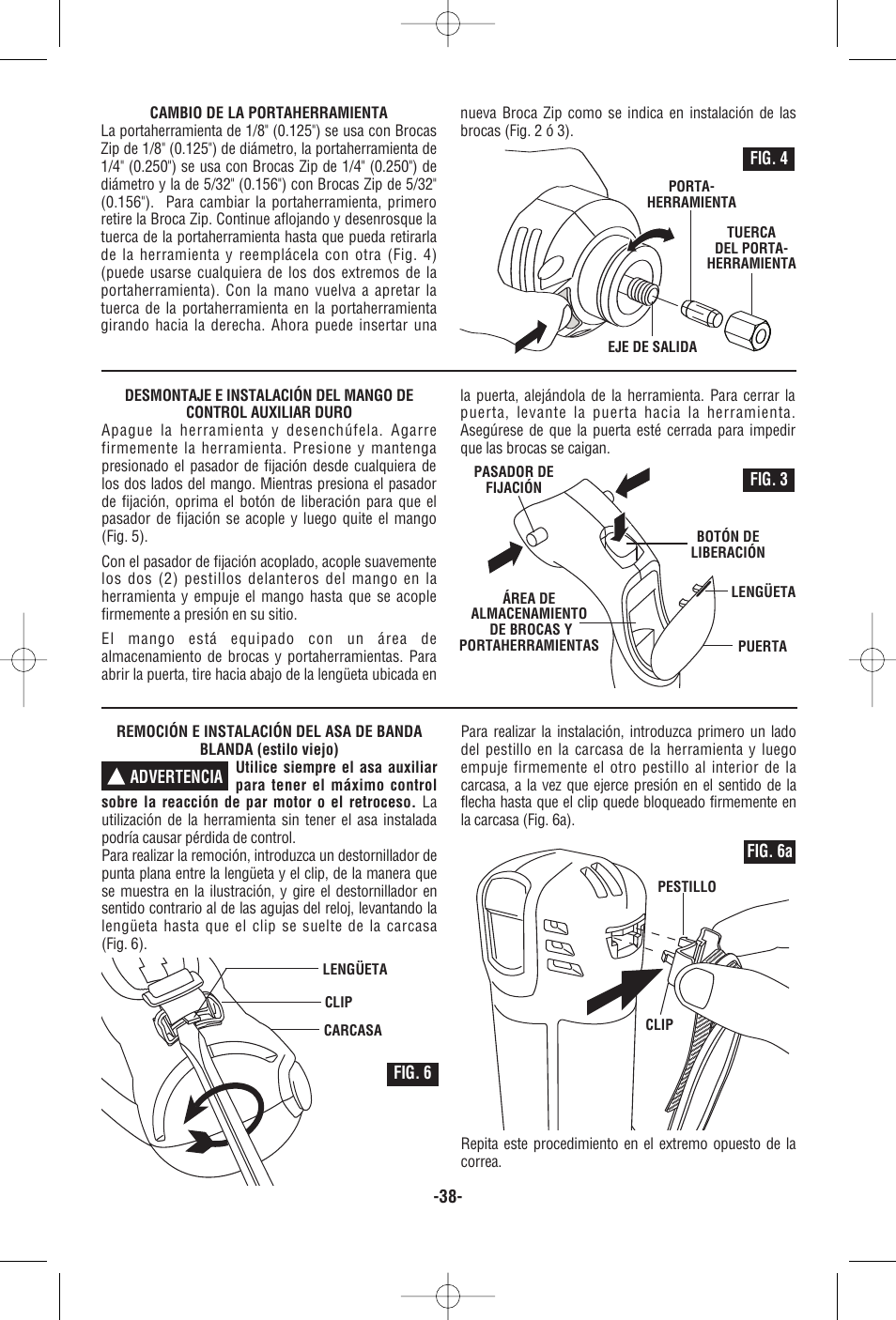 RotoZip RZ25 User Manual | Page 38 / 48