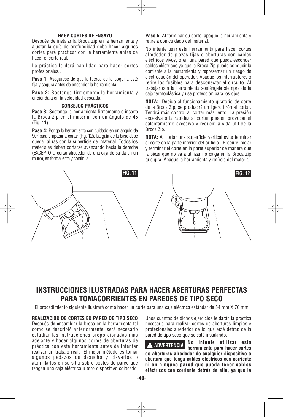 RotoZip RZ25 User Manual | Page 40 / 48