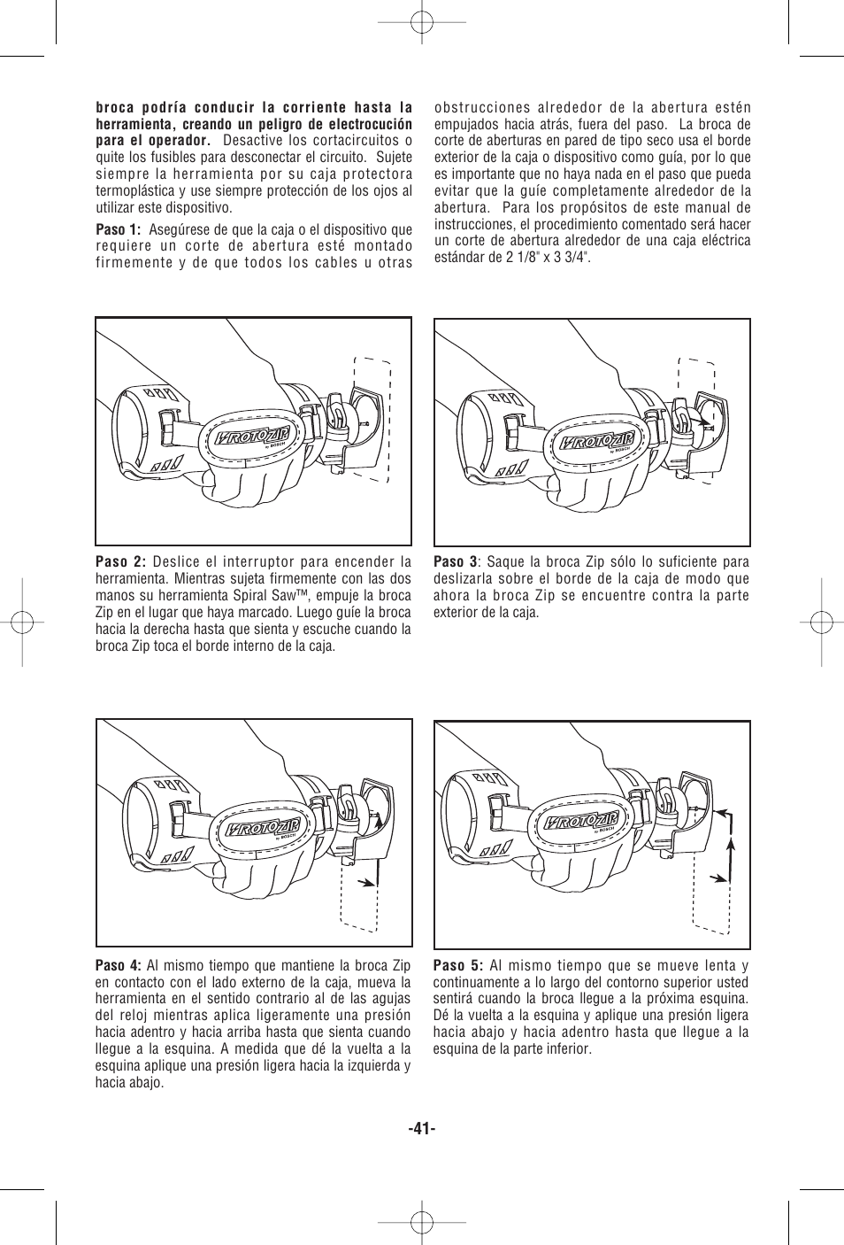 RotoZip RZ25 User Manual | Page 41 / 48