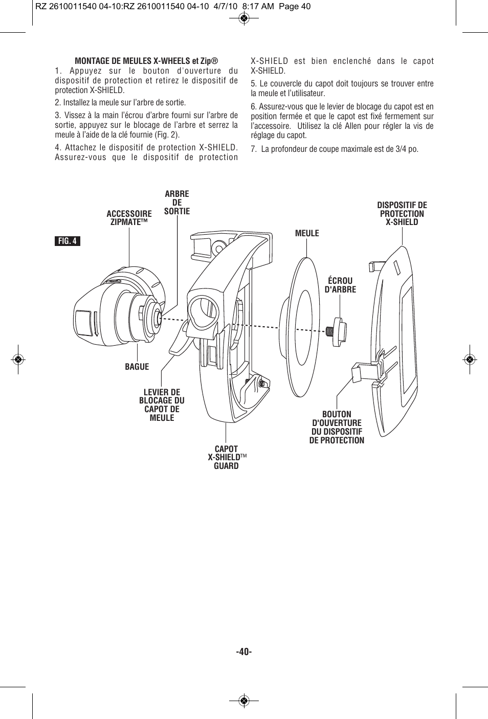 RotoZip RZ2000 User Manual | Page 40 / 72