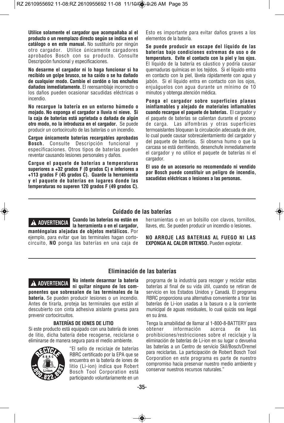 RotoZip CR18L User Manual | Page 35 / 48